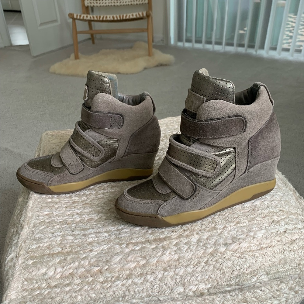 Ash Women's High-Top Sneakers in Gray and Silver